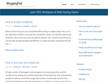 Tablet Screenshot of bloggingpad.com